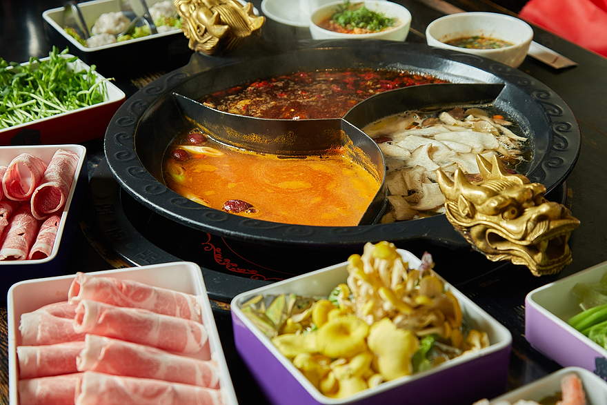 批发中国铜火锅景泰蓝搪瓷纯铜火锅酒精火锅单火锅野餐锅 中国景泰蓝